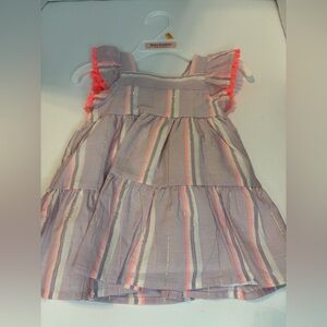 Juicy Couture Pink and Gold Striped Kids One Piece new w tags perfect